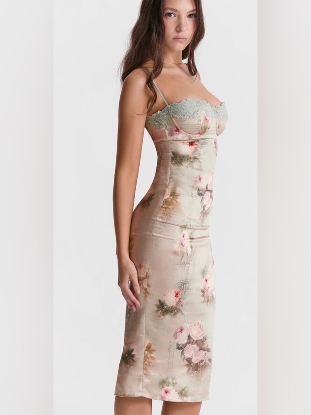 House of CB Venus Vintage Floral Midi Dress - Picture 3 of 9